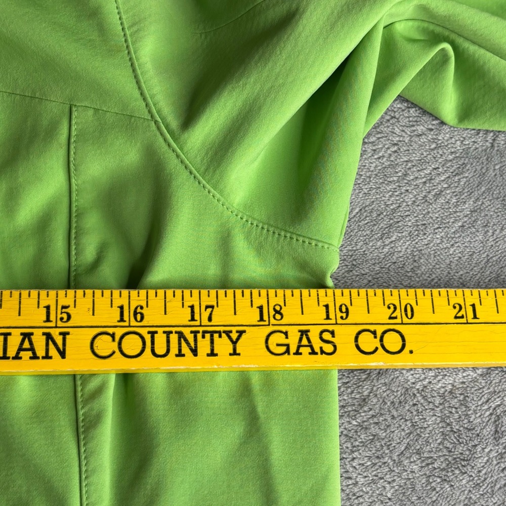 REI Softshell Jacket Womens M Lime Green Hiking Outdoor Full Zip water resistant - Picture 6 of 13